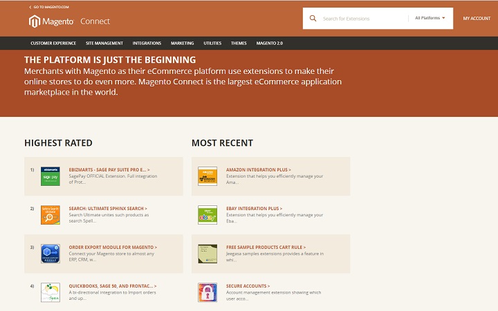site e commerce magento