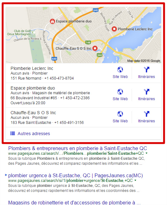 référencement local google