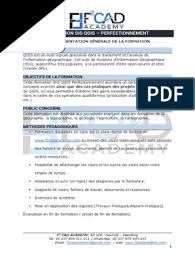 formation qgis